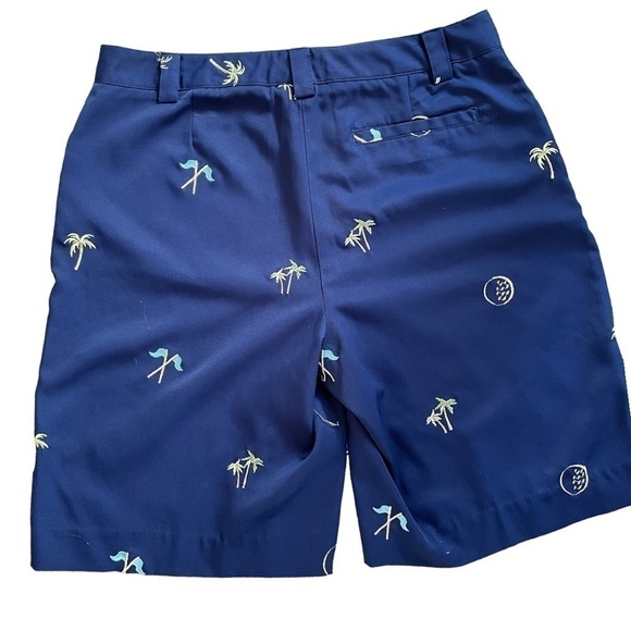 CORAL Bay Golf, shorts, size 8, lightweight poly/spandex blend, cute golf motif - Picture 3 of 5